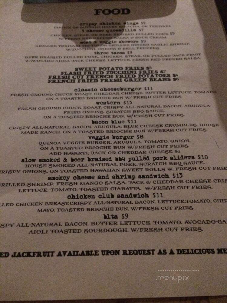 Surf City Billiards & Cafe - Santa Cruz, CA menu_pic