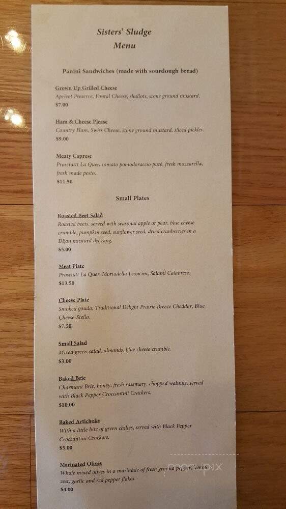 Sister Sludge Coffee Cafe - Minneapolis, MN menu_pic