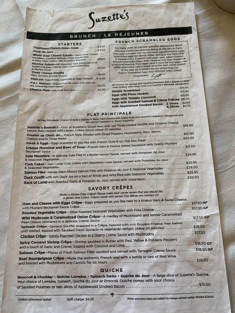 Suzette's Creperie - Wheaton, IL menu_pic