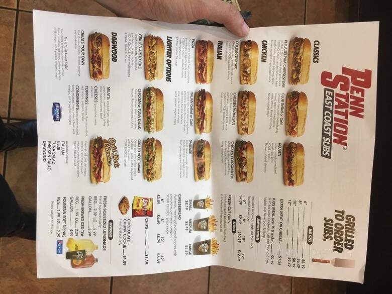 Penn Station East Coast Subs - Novi, MI menu_pic