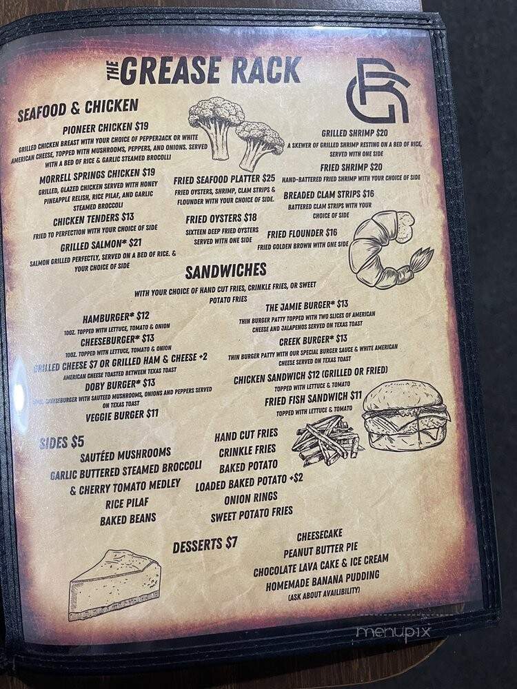 The Grease Rack - Newport, TN menu_pic