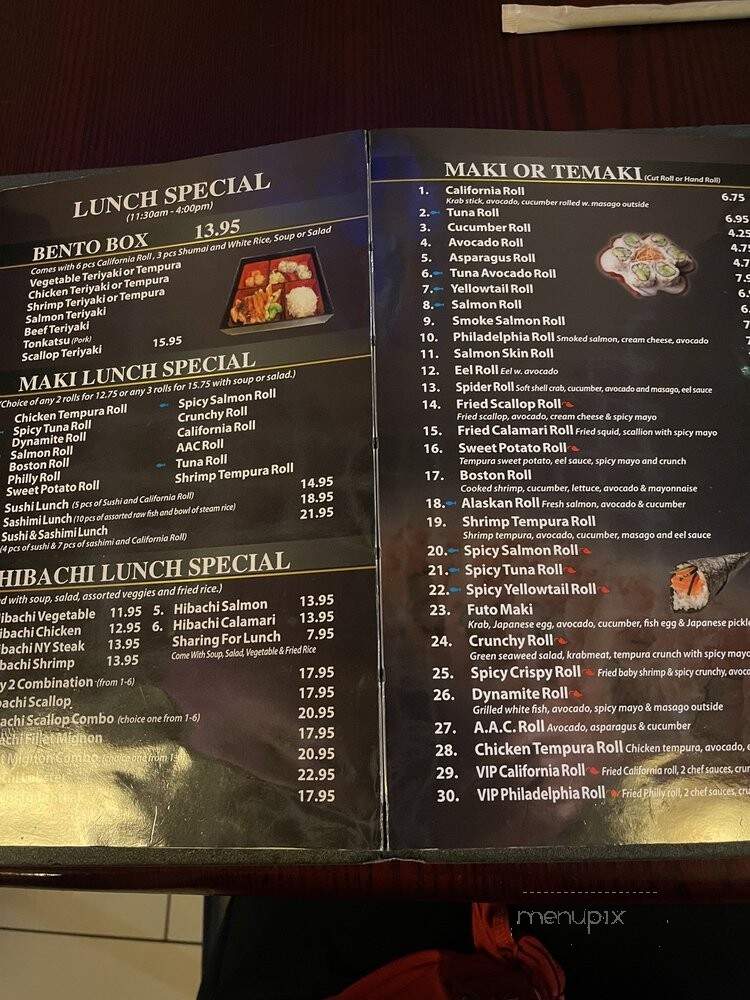 Mizu Japanese Steakhouse - Kissimmee, FL menu_pic