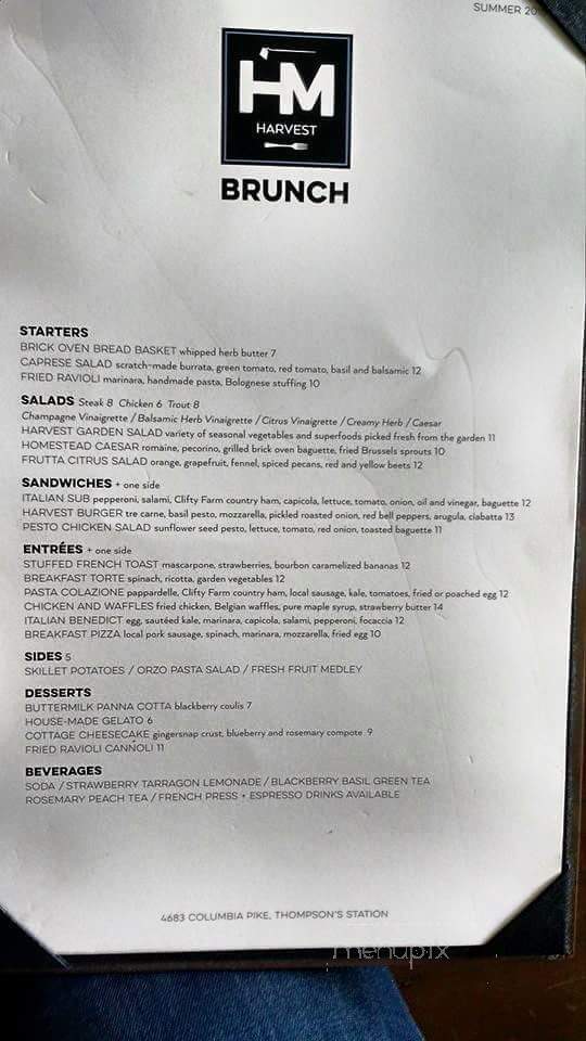 Homestead Manor Plantation Restaurant and Tea Room - Thompsons Station, TN menu_pic