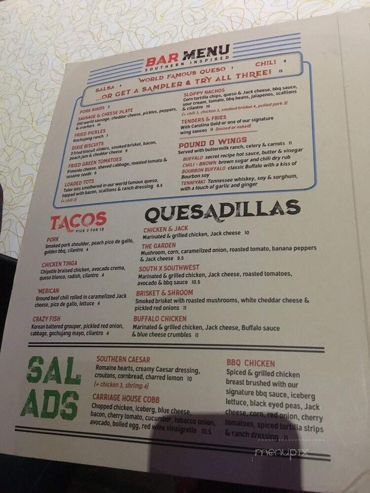 Tin Roof Columbia - Columbia, SC menu_pic