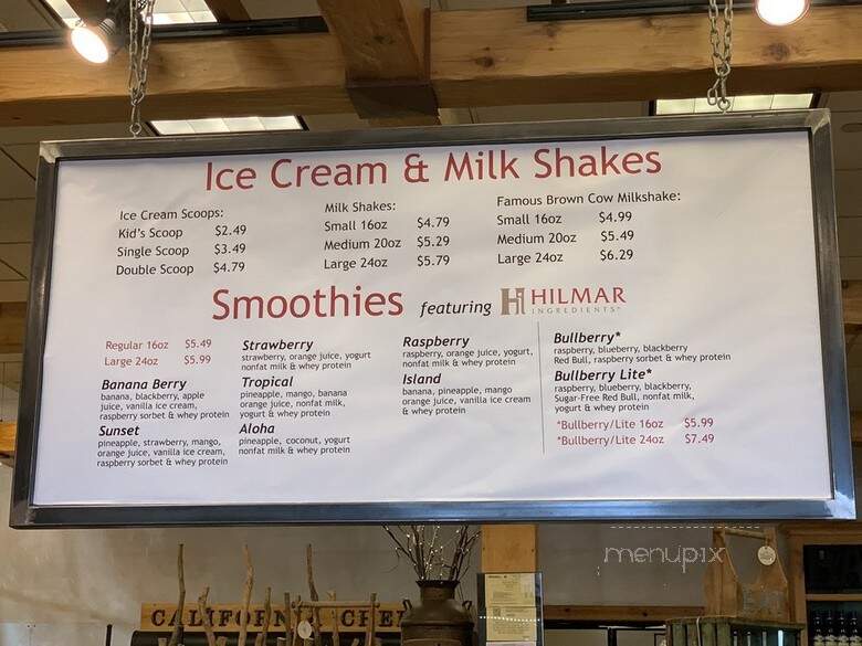 Hilmar Cheese Company Visitor Center - Hilmar, CA menu_pic