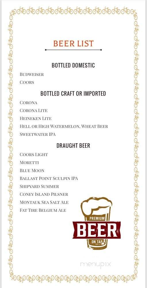 Rachel's Bakery and Restaurant - Ocean Beach, NY menu_pic