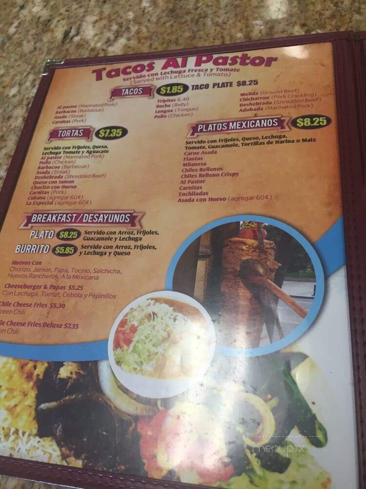 Tacos y Salsas - Westminster, CO menu_pic