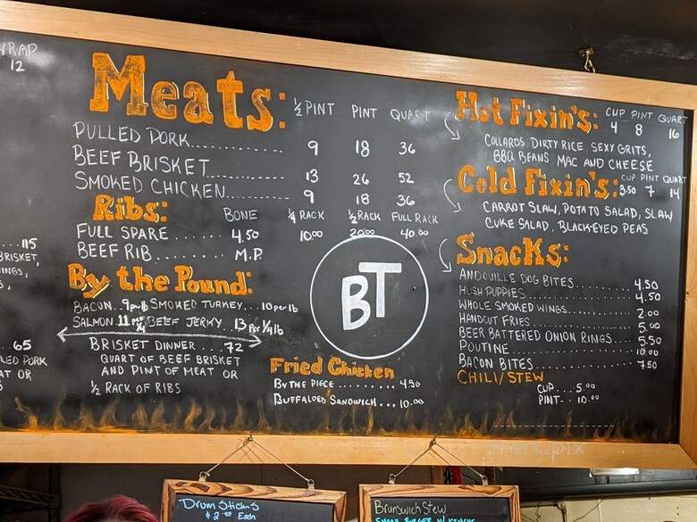 B.T.'s Smokehouse - Sturbridge, MA menu_pic