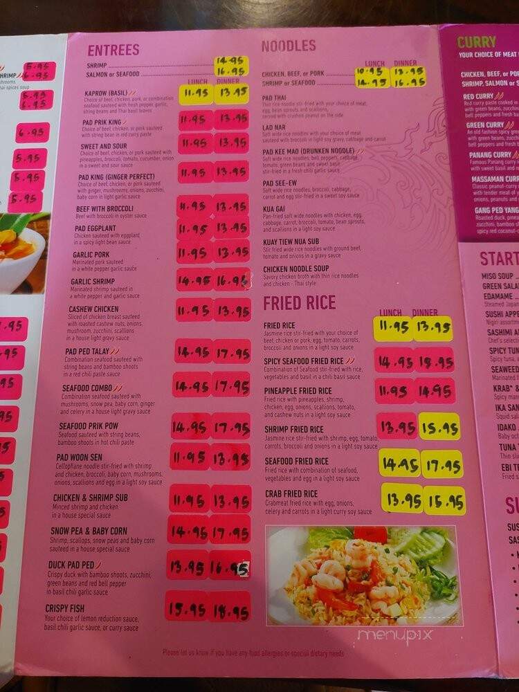 Oishi Thai & Sushi - Panama City Beach, FL menu_pic