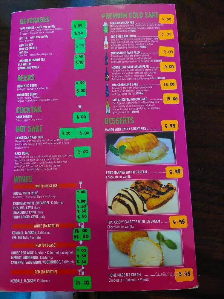 Oishi Thai & Sushi - Panama City Beach, FL menu_pic