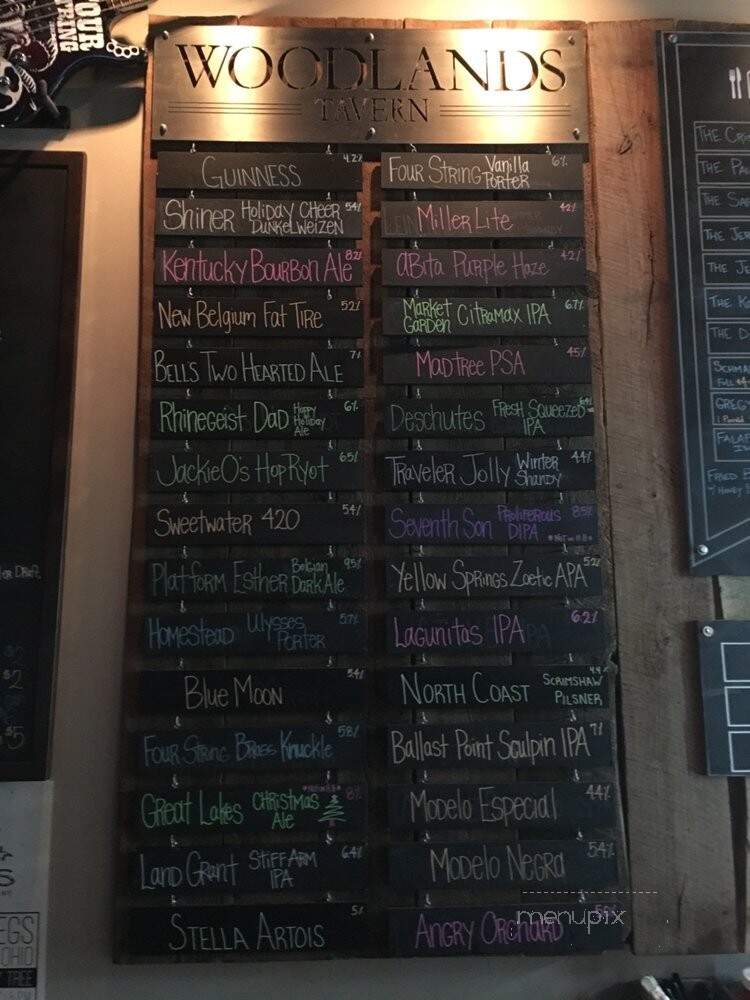 Woodlands Tavern - Columbus, OH menu_pic