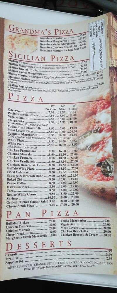 Pacini's Pizzeria - Staten Island, NY