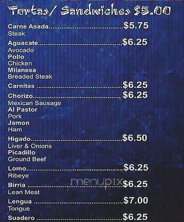 Taqueria Burritos Locos - Grapevine, TX menu_pic