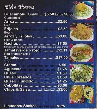 Taqueria Burritos Locos - Grapevine, TX menu_pic
