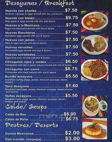 Taqueria Burritos Locos - Grapevine, TX menu_pic