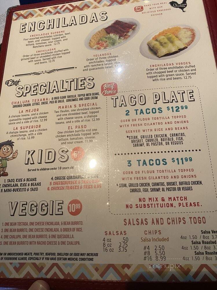 El Toro Mexican - Alpharetta, GA menu_pic