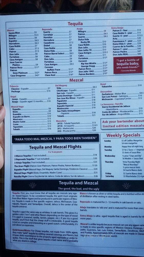 Rita's - Breckenridge, CO menu_pic