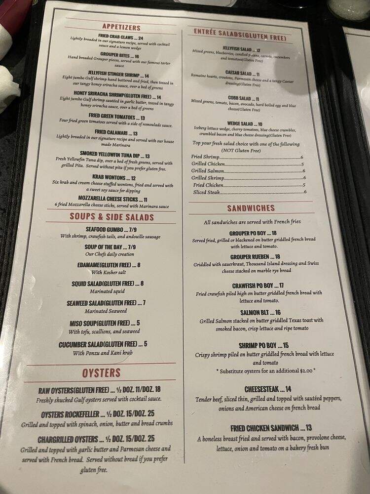 Jellyfish Sushi Bar - Pensacola, FL menu_pic