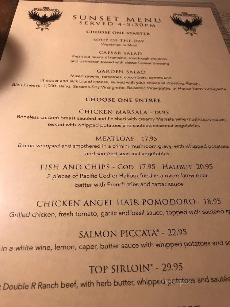 The Phoenix - Bend, OR menu_pic
