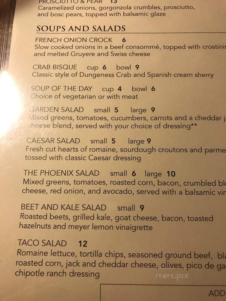 The Phoenix - Bend, OR menu_pic