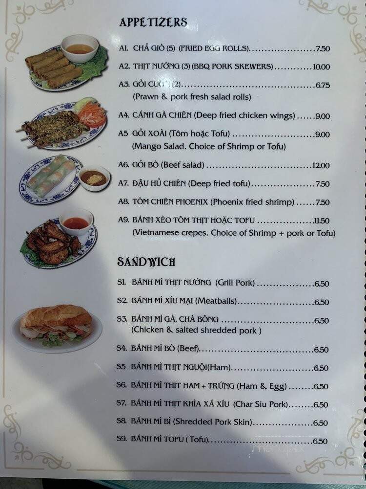 Phoenix Restaurant - Lynnwood, WA menu_pic