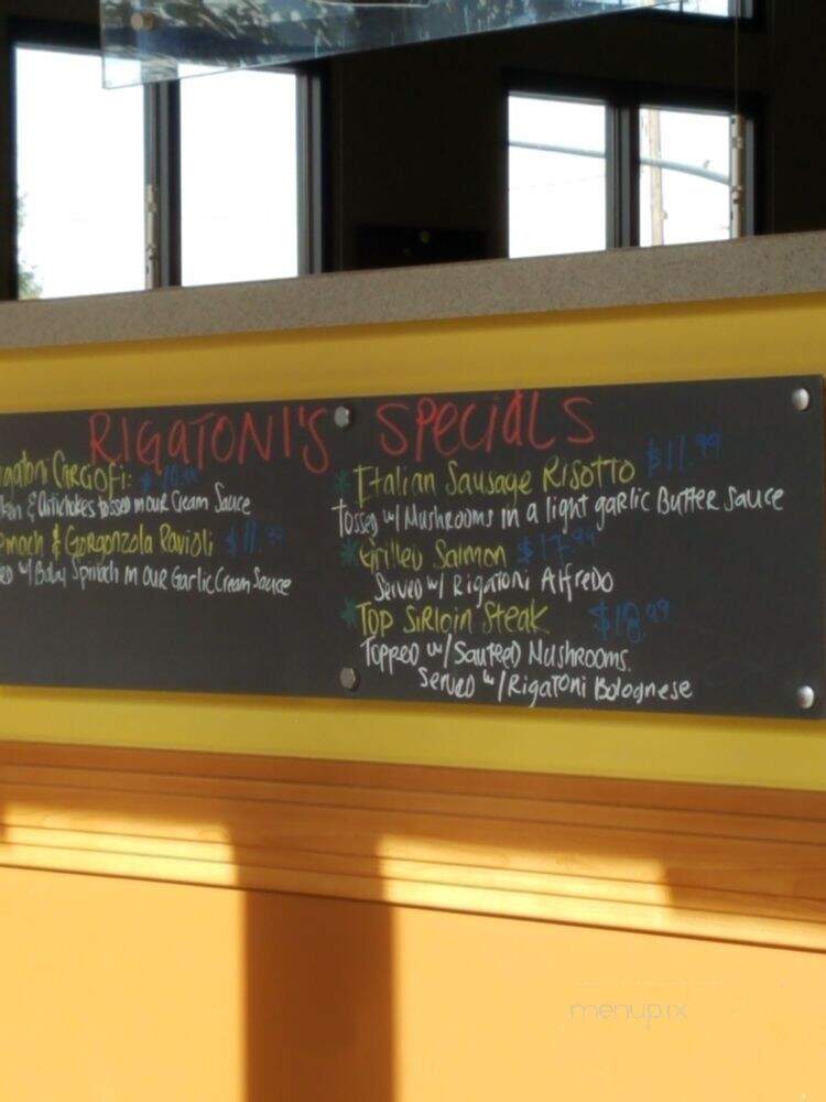 Rigatonis - Hayward, CA menu_pic