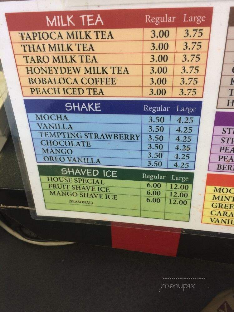 Boba Loca - Artesia, CA menu_pic