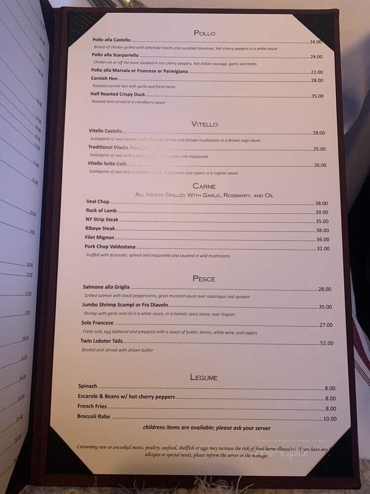 Il Castello - Mamaroneck, NY menu_pic