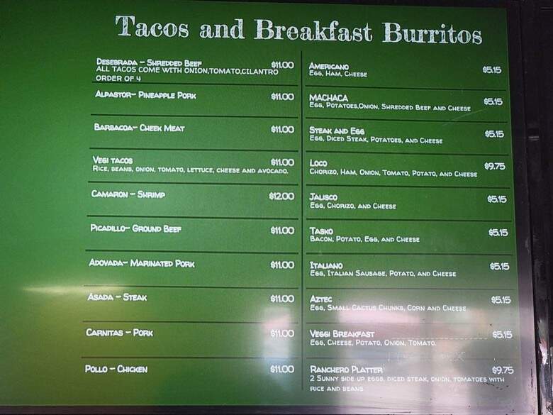 La Choza - Boulder, CO menu_pic