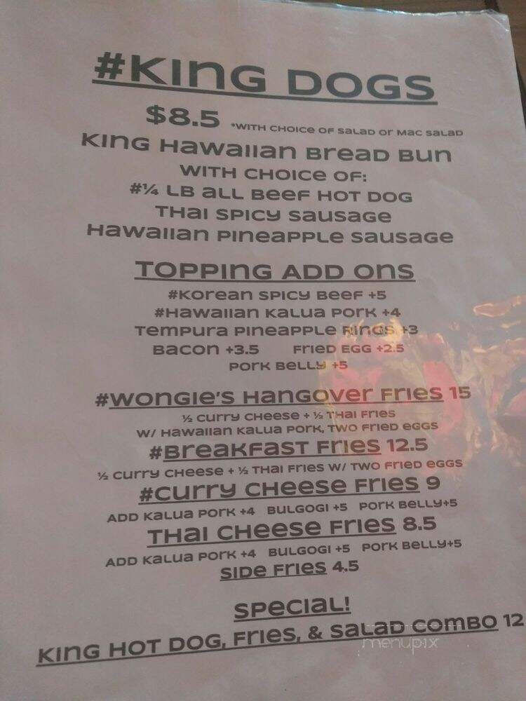 Curry Up Cafe - Woodland Hills, CA menu_pic
