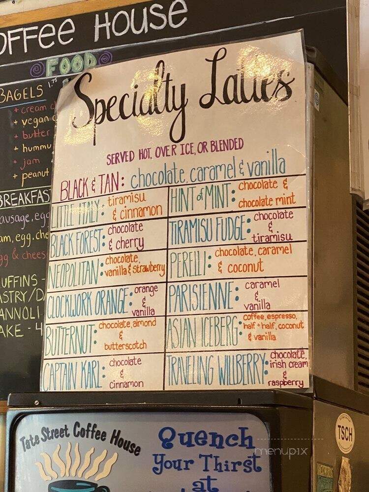 Tate Street Coffee House - Greensboro, NC menu_pic