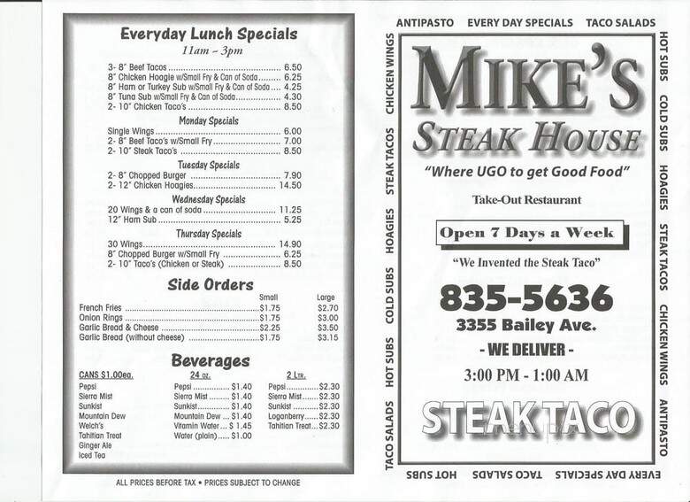Mike's Steak Joint - Buffalo, NY