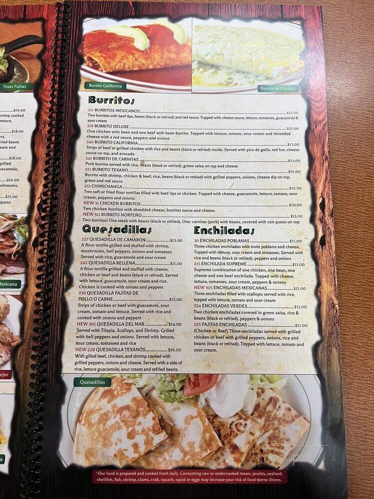 El Vaquero West - Palmyra, VA menu_pic