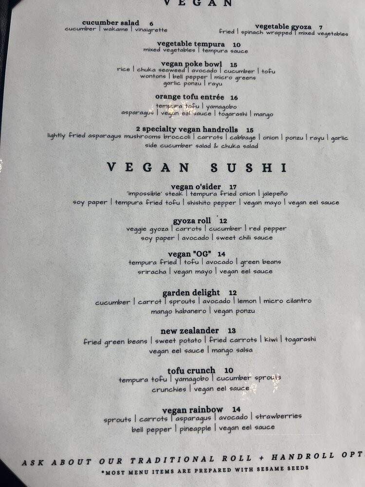 Harney Sushi - Oceanside, CA menu_pic