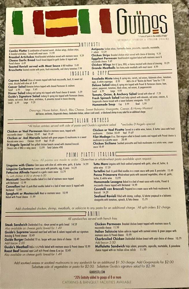 Guido's Pizzeria and Tapas - Saint Louis, MO menu_pic