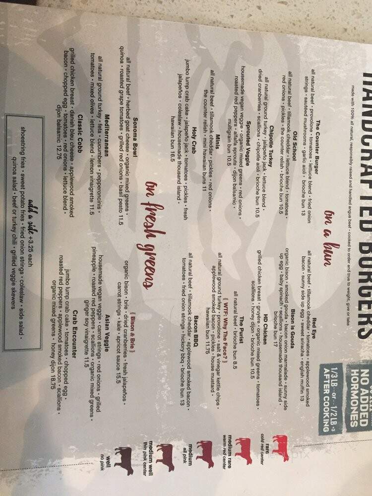 Counter - Newport Beach, CA menu_pic