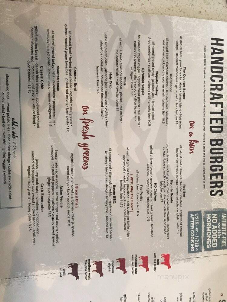 Counter - Newport Beach, CA menu_pic