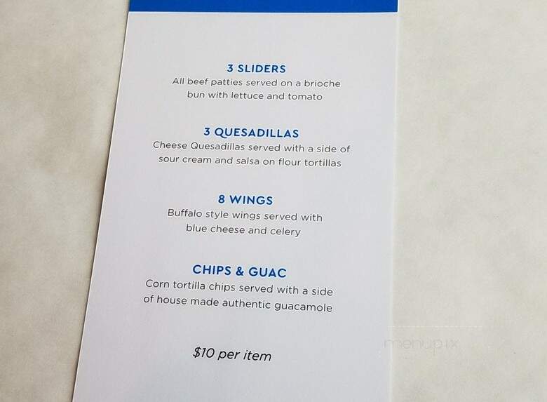 Mystic Blue Cruises - Chicago, IL menu_pic