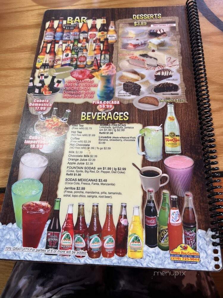 La Perla de Jalisco - San Antonio, TX menu_pic