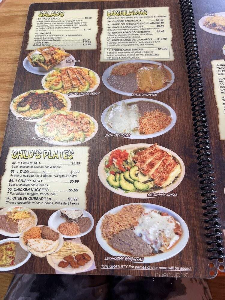 La Perla de Jalisco - San Antonio, TX menu_pic