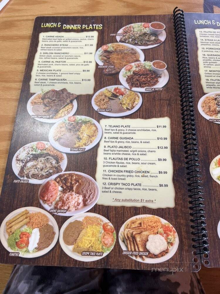 La Perla de Jalisco - San Antonio, TX menu_pic