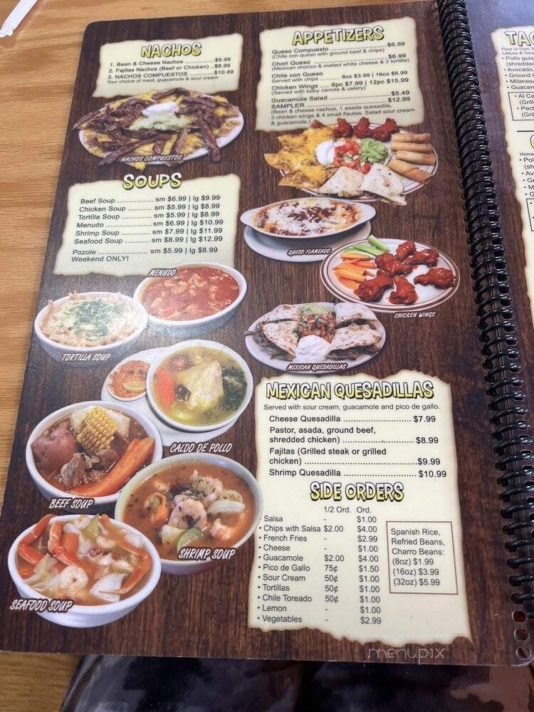 La Perla de Jalisco - San Antonio, TX menu_pic