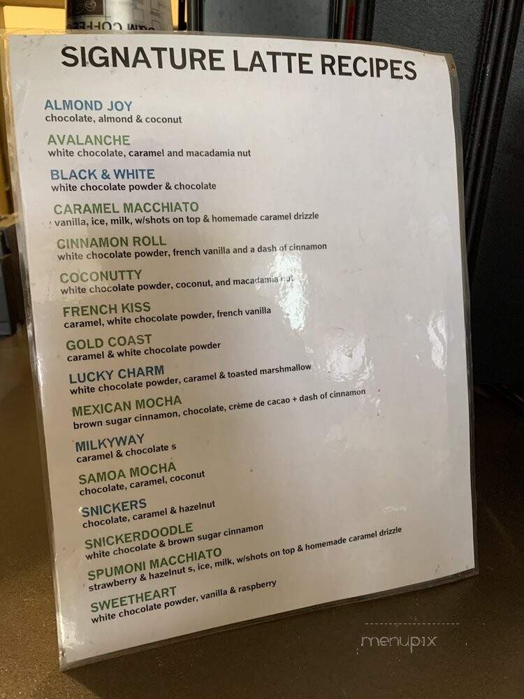 D & M Coffee Co - Ellensburg, WA menu_pic