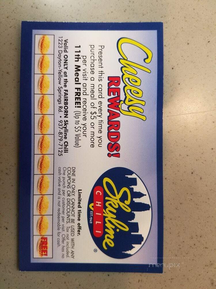 Skyline Chili - Fairborn, OH menu_pic