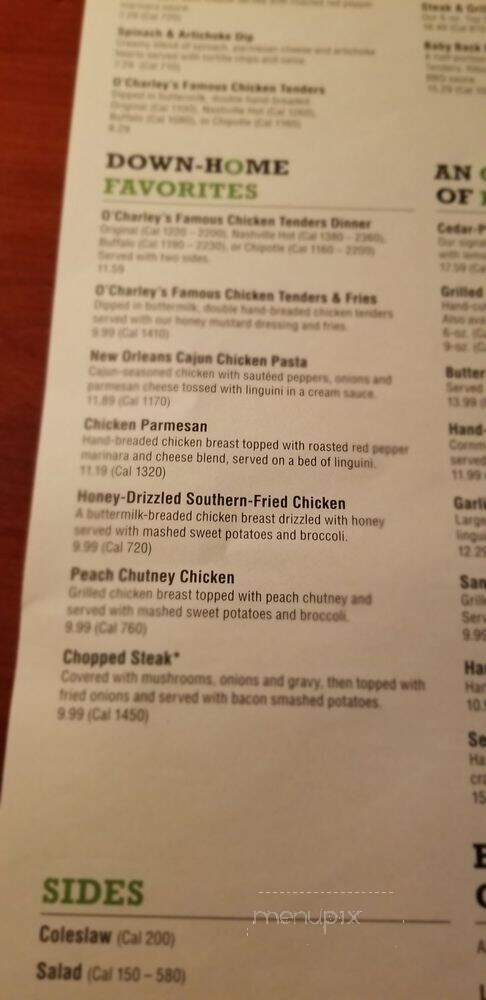 O'Charley's - Asheville, NC menu_pic