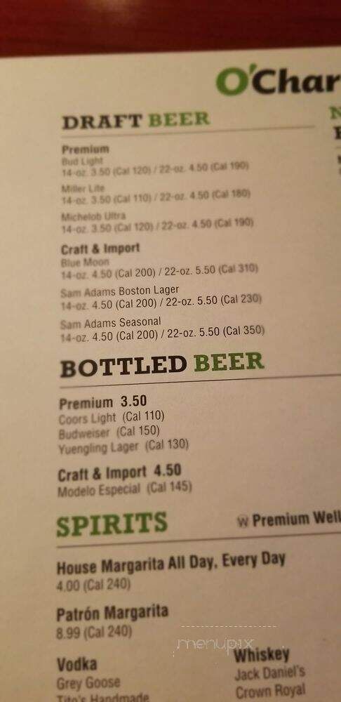 O'Charley's - Asheville, NC menu_pic