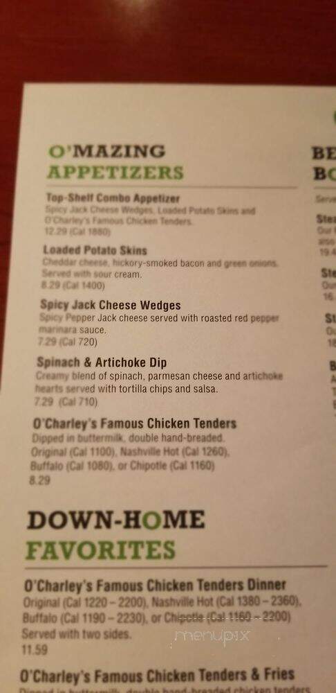 O'Charley's - Asheville, NC menu_pic