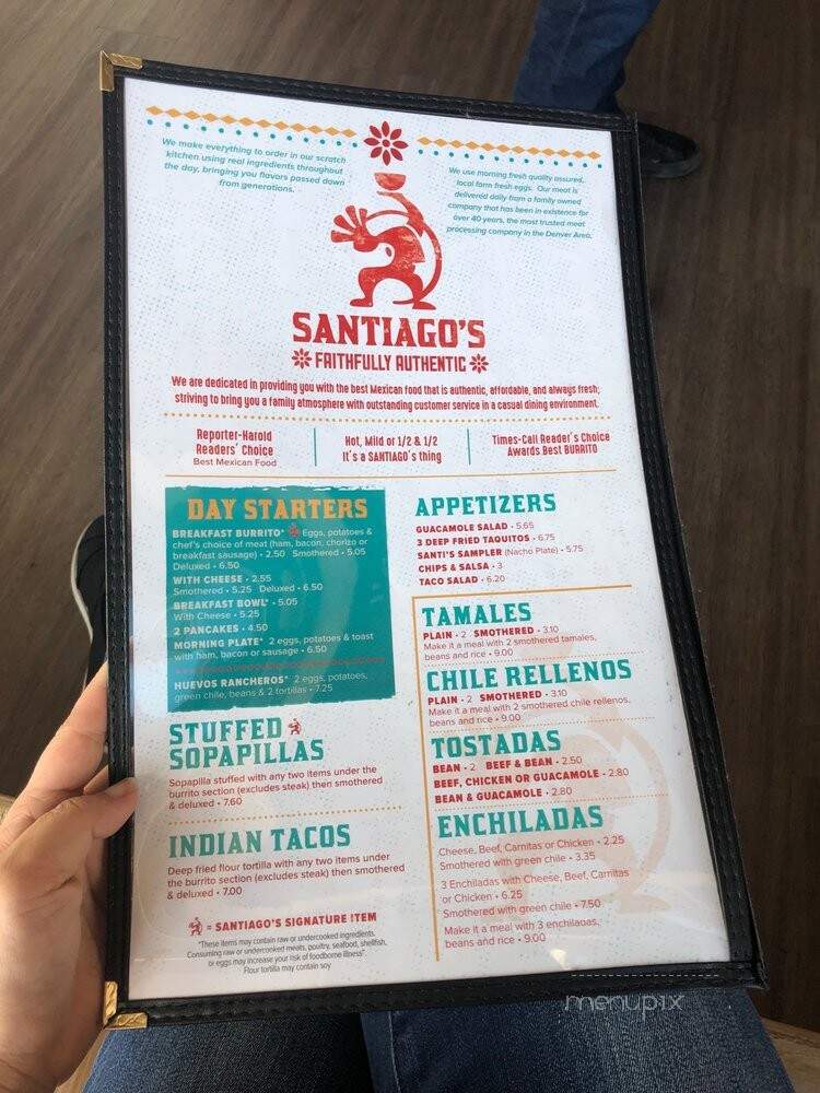 Santiago's Mexican - Englewood, CO menu_pic