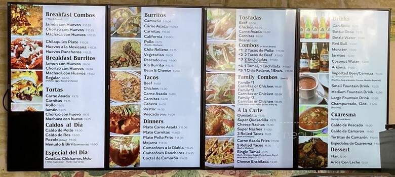 El Nopalito - Encinitas, CA menu_pic