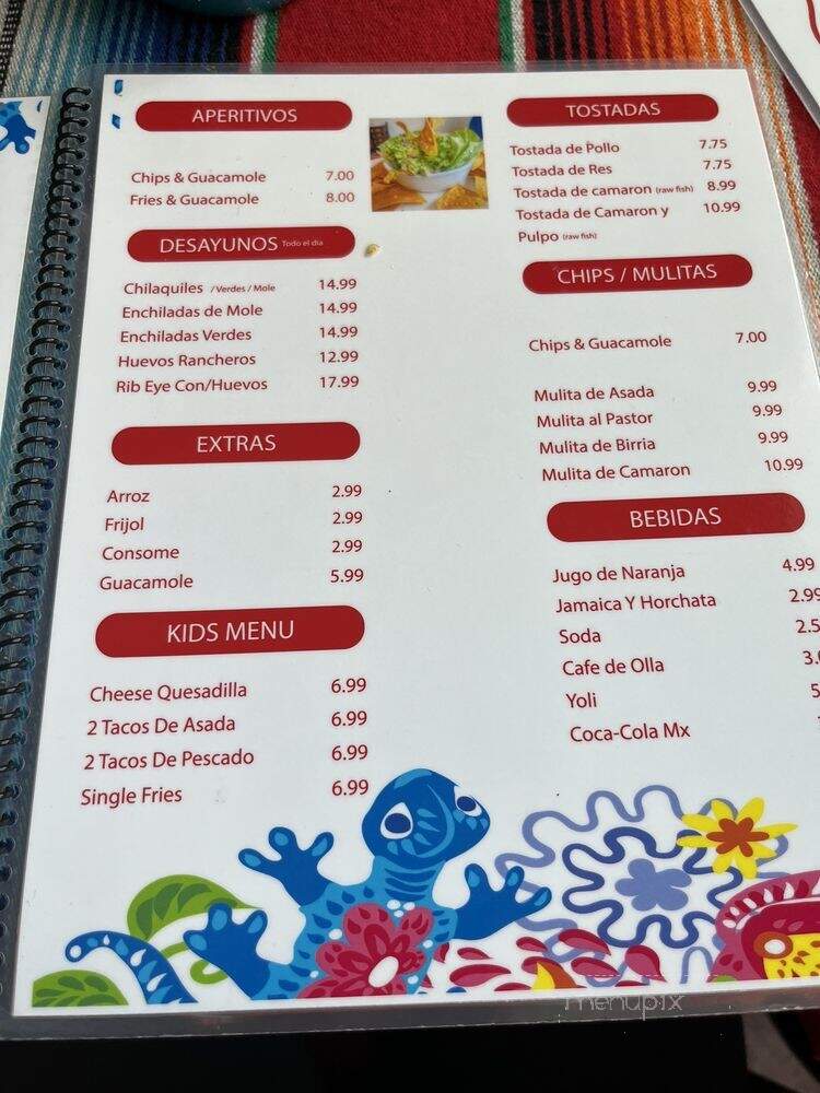 Antojitos Mexicanos Acapulco - San Diego, CA menu_pic